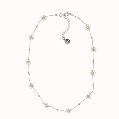 Objet213 Pearl Flower Line Necklace