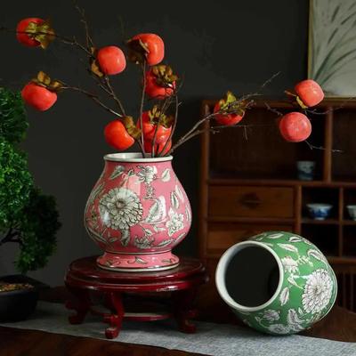 Chinesische Keramik Blumenvase Qinghua Porzellan Blumenflasche Handarbeit Porzellan Nass Trocken Flasche Keramikvase Wohnzimmer Dekoration