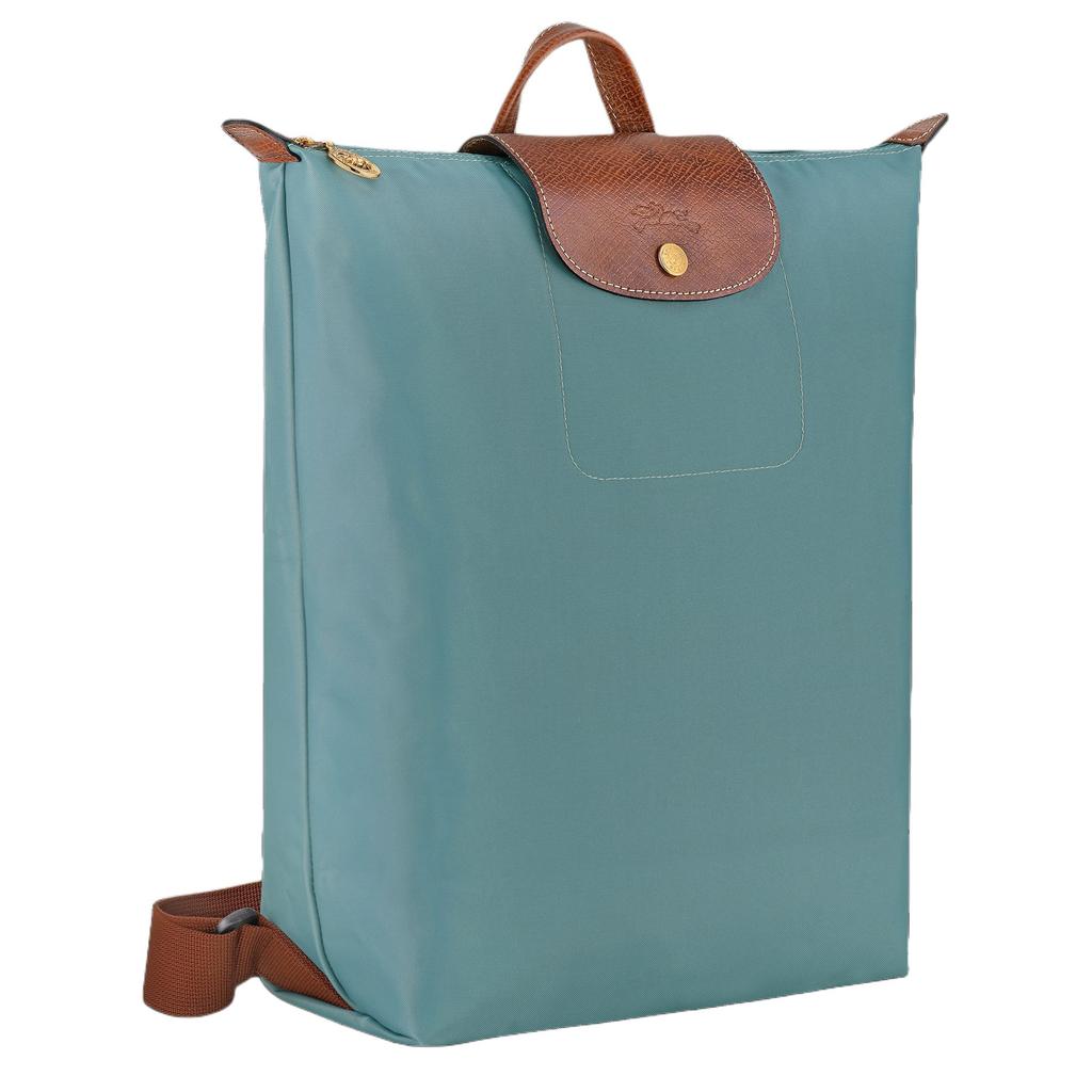 Longchamp Le Pliage Original Textured Logo Adjustable Wide Shoulder Strap Backpack Women Backpack Eucalyptus-Green 10284089P93