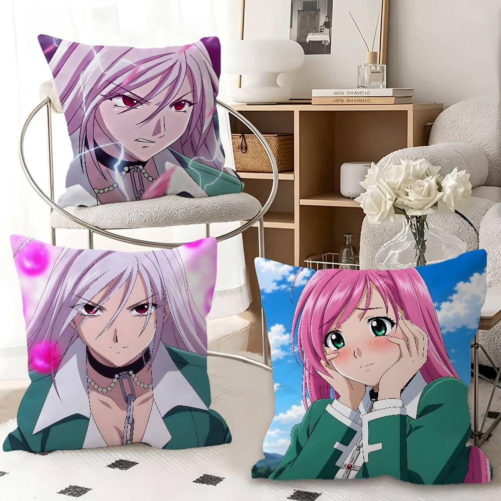 1pc Moka Akashiya Anime Characters Pillow Case Fashion Square Pillowcase Bedroom Sofa Room Ins Decoration Leisure