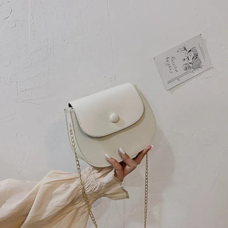 Mini Crossbody Bag Female Fashion Small Fresh Half-circle Saddle Bag Versatile Ins Single Shoulder Chain Bag Women Girls Cute Bag