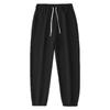 Men Casual Twill Knit Baggy Jogger Pants Brown Solid Color Sport Jogging Sweatpants Outdoor Walking Gary Work Trousers