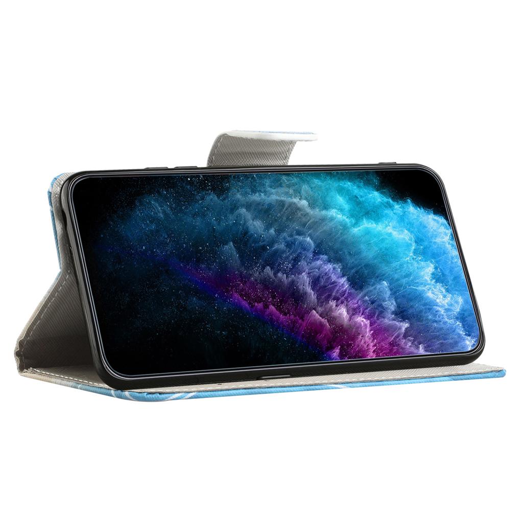 Für Motorola Moto E14 4G/G04 4G/G04s 4G/G24 4G Brieftaschentasche Musterdruck PU Leder Handyhülle