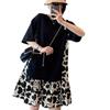 European Station Women's Dress Summer Love Contrasting Color Dress Fashion New Korean Version Floral A-shaped Dress