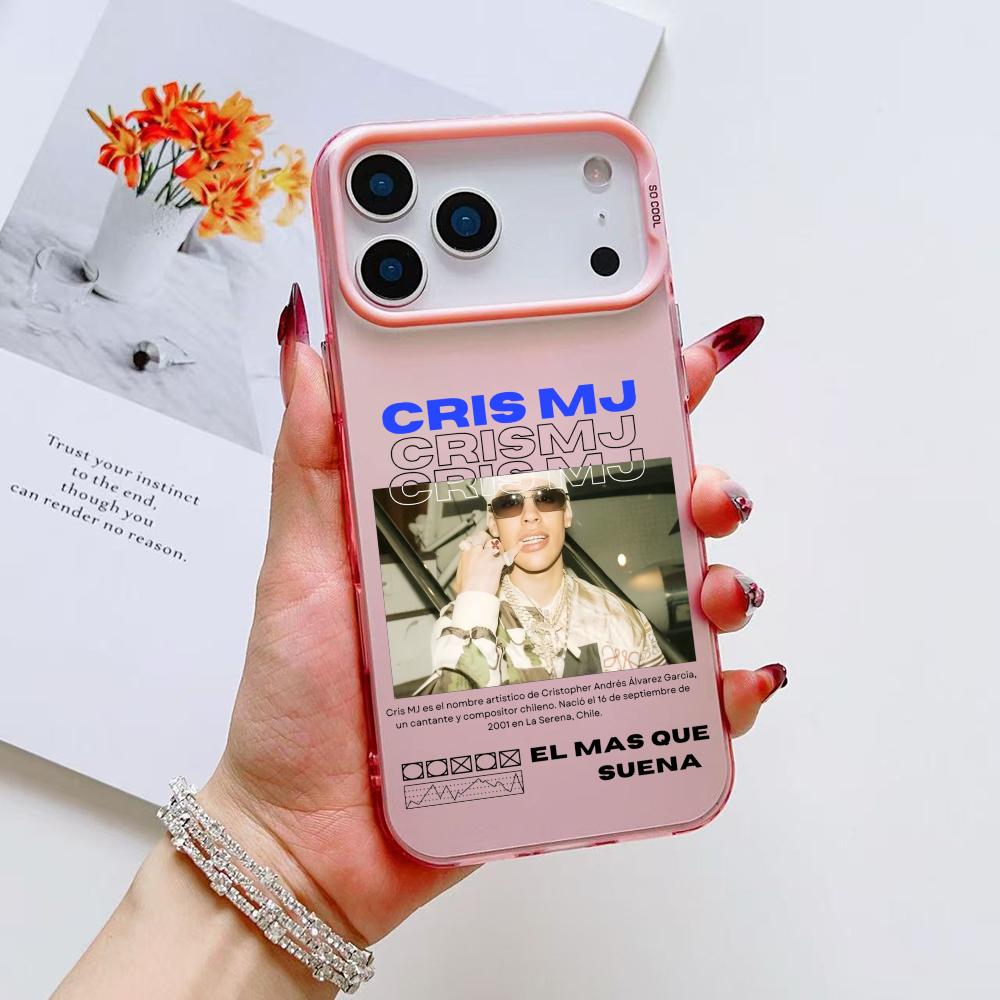 

C-Cris Mj Singer Rap Phone Case For iPhone 17 16 15 14 13 12 11 Pro Max Air Colorful Matte Laser Aurora Shockproof Phone Case iPhone 11 Pro Max