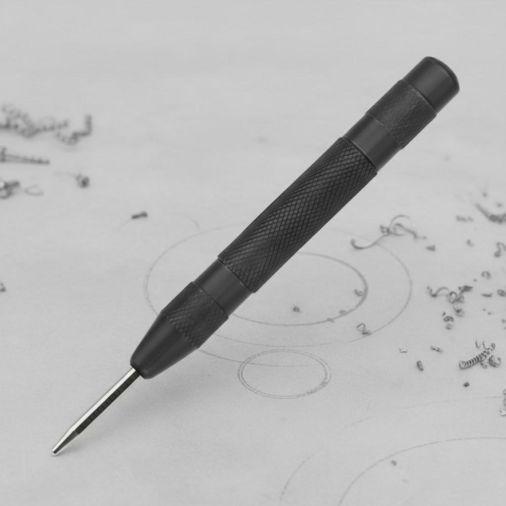 Automatic Center Punch Woodworking Metal Steel Hole Self Pin Mark Spring Loaded Dent Marker Hand Tool Carpenter