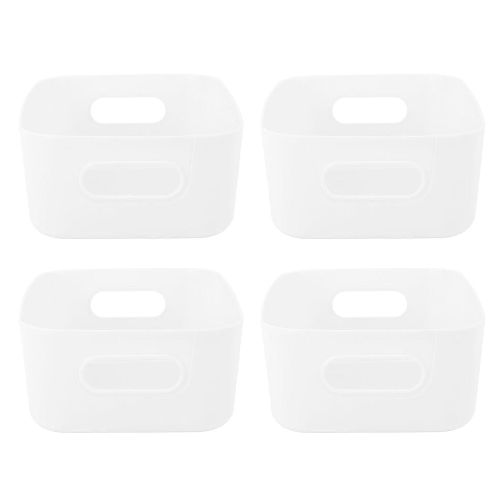 10 STÜCKE Schrankbox Mini Organizer Behälter PP Seitengriff Abgerundete Kante Modern Vielseitige Aufbewahrungskörbe