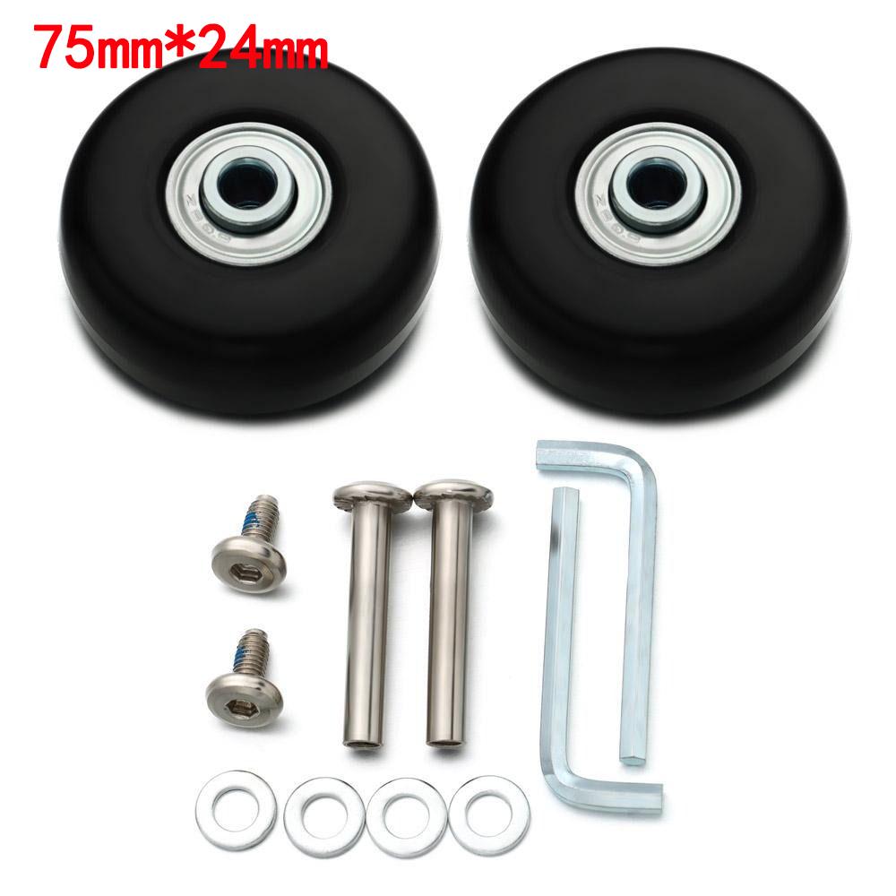 12Pcs/Set Silent Travel Luggage Wheels Replacement Dia40/45/50/60/70/75/80/90/100mm Suitcase Part Axles Sliding Resistant Caster