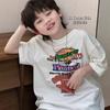 Boys Spring Summer Fashionable Pure Cotton Short Sleeve T Shirt Trendy Casual Top