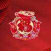 Fu Character Decal Fade Resistance Flock Printing Chinese New Year Decoration Decal for Festival Home Decoration