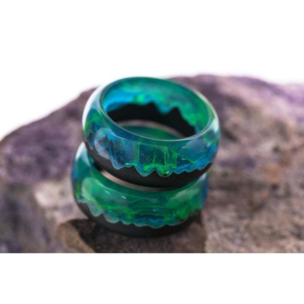 JMXD-Holzring Feature Ring Harzring Leuchtender Ring, Mode