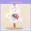 Cute Rose Bear Plush Keychain With Pp Cotton Filling For Girls Bags And Decor