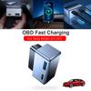 OBD Plug для Tesla Model 3 YXS Ports Extender Phone PD Fast Charging USB Type-C Dual Heads Wall Charger OBD2 Splitter Adapter