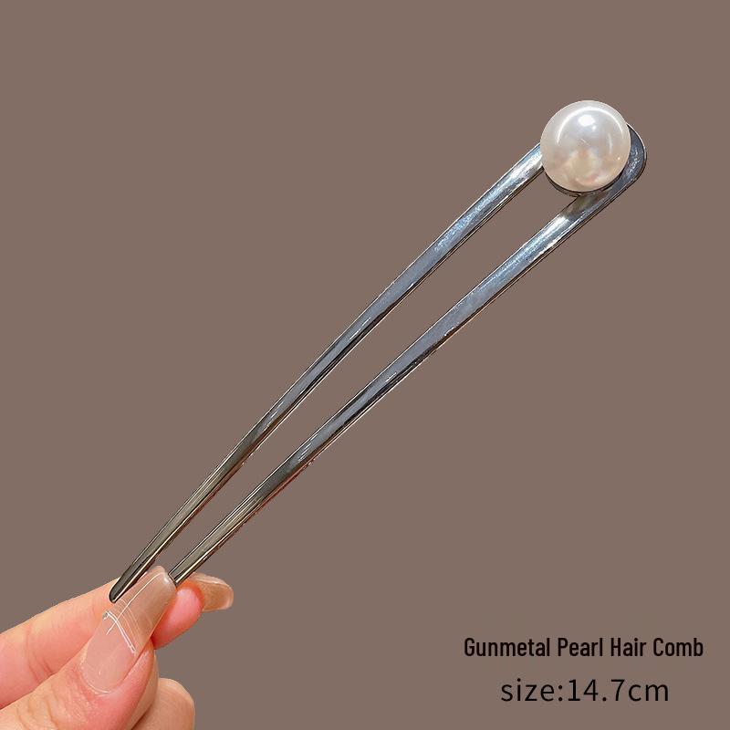 

Фиксирующая шпилька U-образной формы с высококачественным сплавным гребнем для женских причесок - Вставка с четырьмя зубцами в древнем стиле