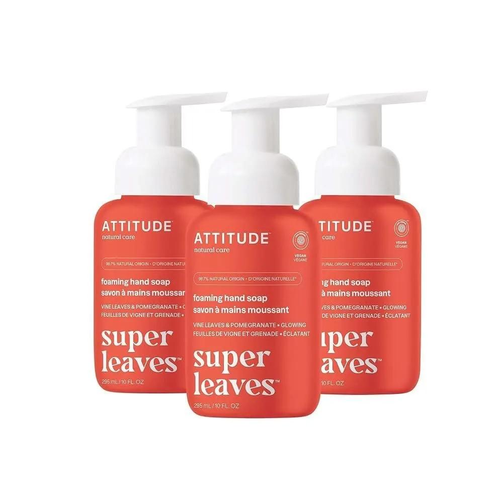 

Attitude Foaming Hand Soap Vine Leaves Pomegranate 295ml Set of 3