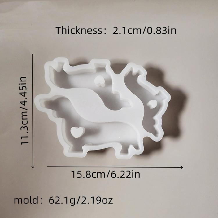 Dackel Hund Silikon Kerzenformen für Kerzen Seifenherstellung Schokolade Fondant Formen für Süßigkeiten Desserts Kuchen Schokolade