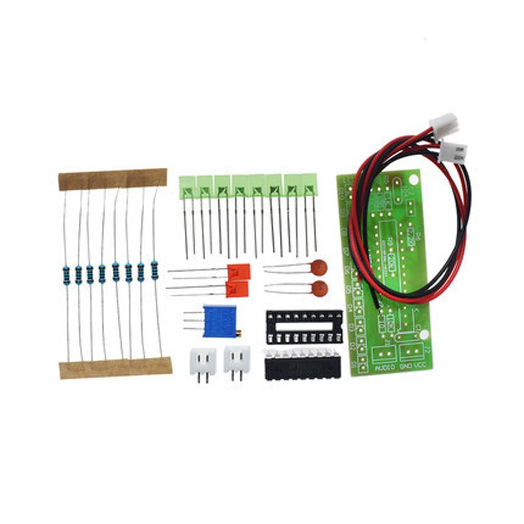 LM3915 DIY Sound Level Indicator Set 10 LED Sound Spectrum Analyzers Suitable for Electronics Soldering Project Teaching
