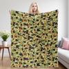 Camouflage Print Printed Blanket Suitable For Sofa Beds, Offices, Travel Camping Chairs, Warm Woolen Blankets