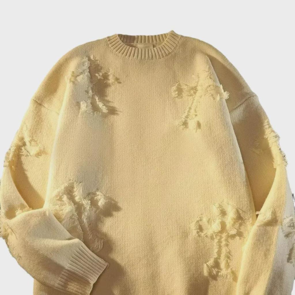 Men's Retro American-Japanese Style High Street Pullover Sweater