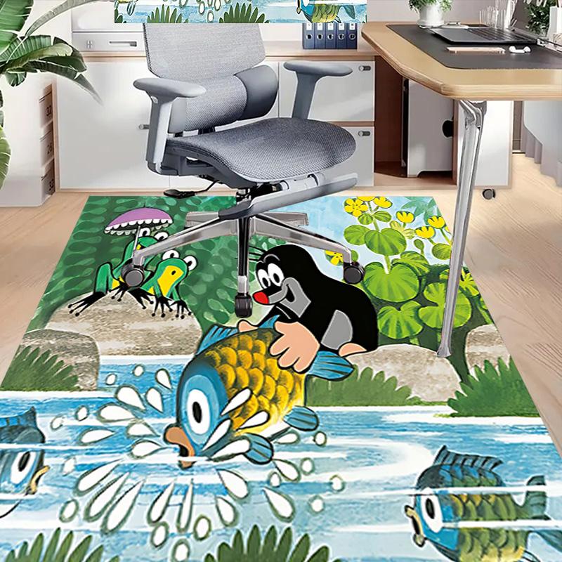 Fish Friends Carpet For Playroom Bedroom Living Room Sofa Home Decorkids Game Area Rug Nonslip Floor Mat