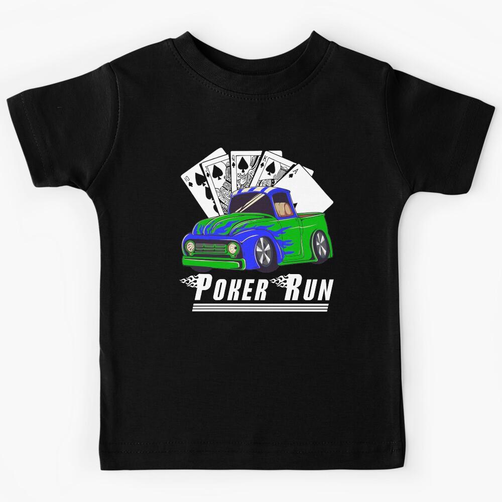 Hot Rod Trucks Poker Run Rat Rod Car Show Muscle Car Guy Kids T-Shirt 170