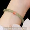 Natural Hetian Jade Bracelet with Fresh Style and Pure Silver Bells