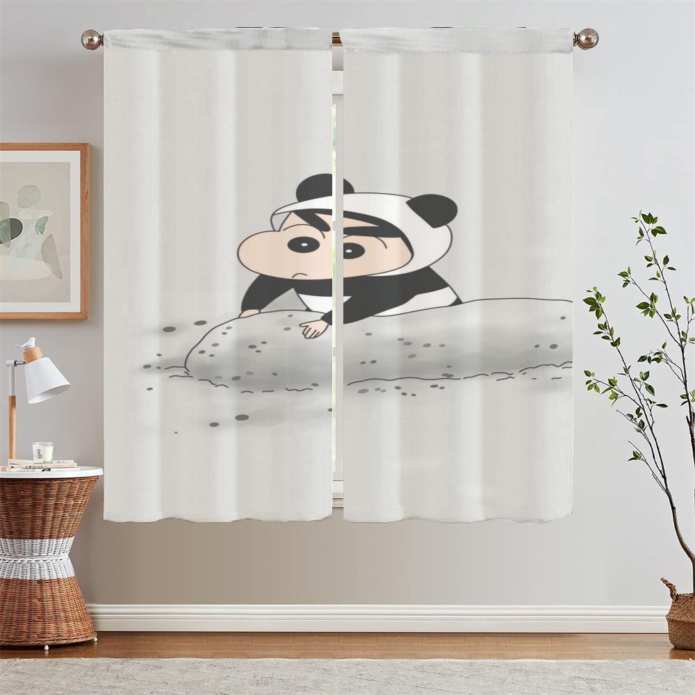 Draperi Vardagsrum Shin Chan Gardiner Barnrum Sovrum Mörkläggningsgardiner för Fönster Tyll i Kök Rumsavdelare Persienn