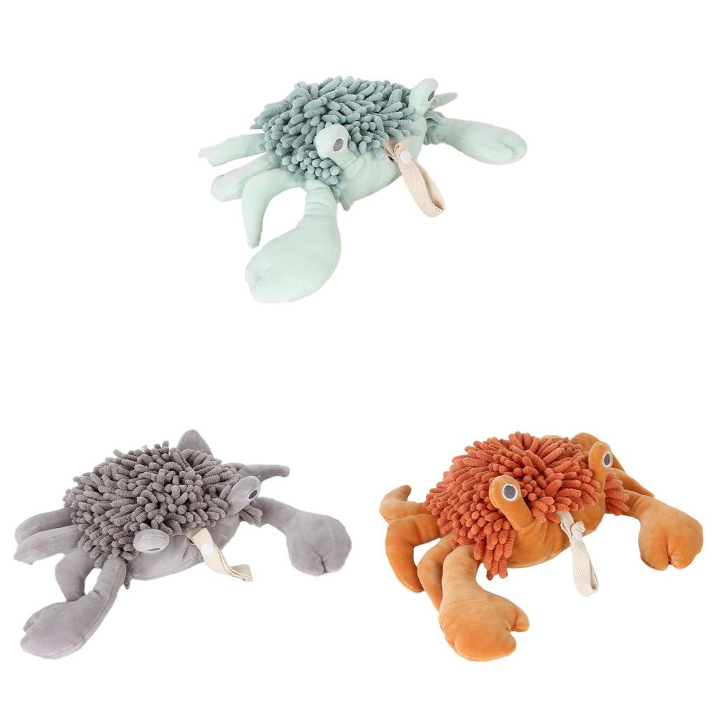 Cartoon Crab Plush Hand Towels With Absorbent Polyester Material For Kids And Home Use