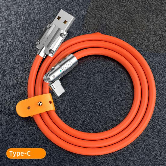 120cm Charging Cable Indicator Zinc Alloy High-power Rotatable 120W USB To Type-C Fast
