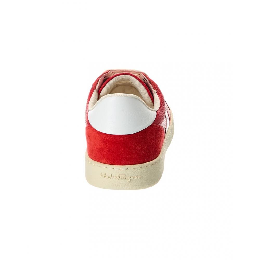 Salvatore Ferragamo Ferragamo Leather Sneaker Red