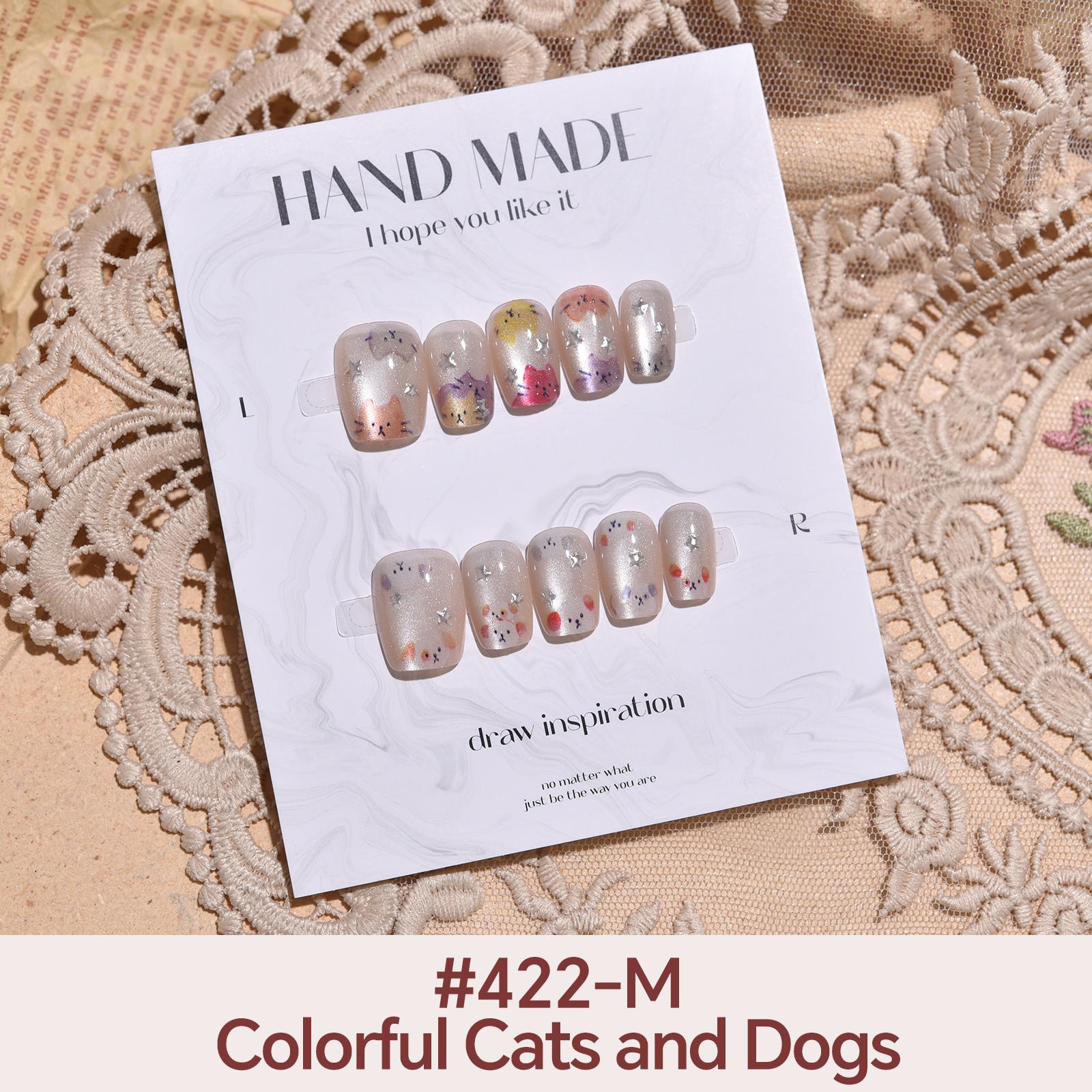 

27Style Choice кошачий глаз накладные ногти короткие ручной работы накладные ногти с наклейками инструменты полное покрытие типсы с желеобразным клеем