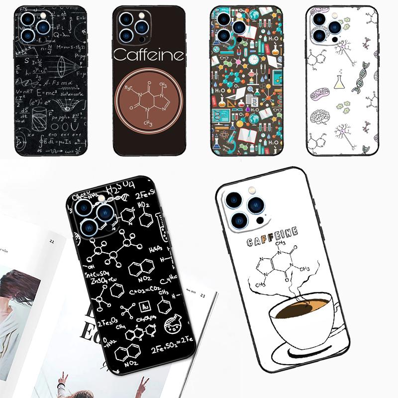 Science Chemistry Caffeine Phone Case For iPhone 17 Pro Max 14 15 16 Plus 11 Pro Max 12 13 Mini 16e 17 Air Back Cover