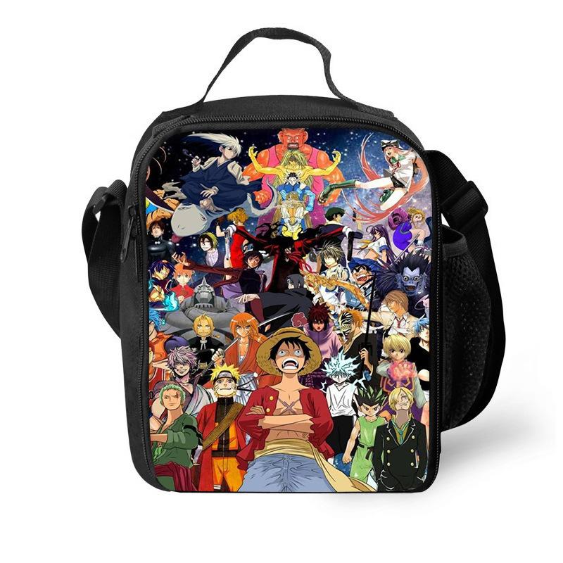 Riman Student Lunch Bag, Personalized Boys And Girls Shoulder Outdoor Picnic Bag Ice Pack