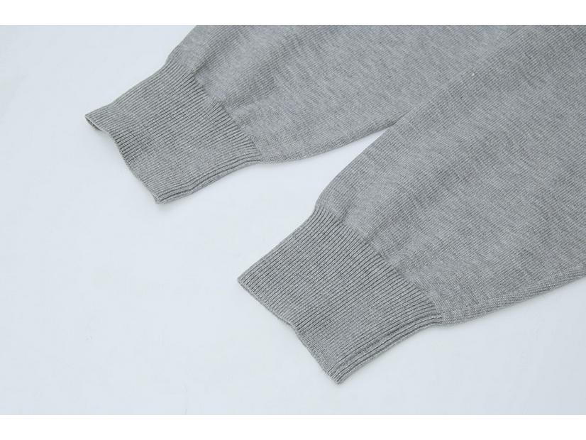 Stone Island Classic Cuff Badge Round Neck Wool Sweater