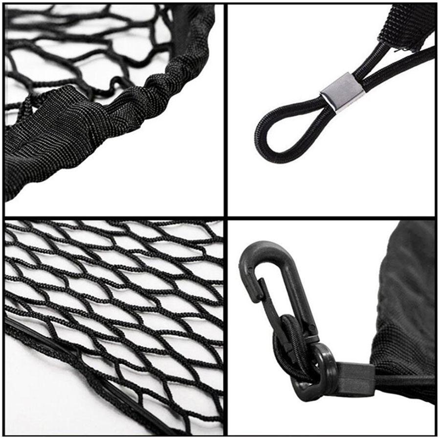 110x60cm Car Trunk Mesh Organizer Luggage Stuff Goods Fix Net Storage Holder Universal Auto Truck Cargo Bag with Hook
