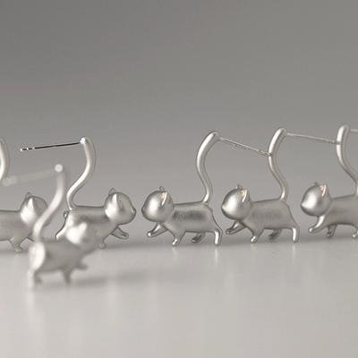 Pendientes de Gato Delicados Exquisitos Lindos Animales Pendientes para Mujeres Niñas Adolescentes Personalidad Gato Pendientes de Perforación Regalo