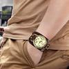 JewelryWe Antique Multi-Wrap Leather Band Watch Analog Display Quartz for Men, Women, Kids - Brown Color