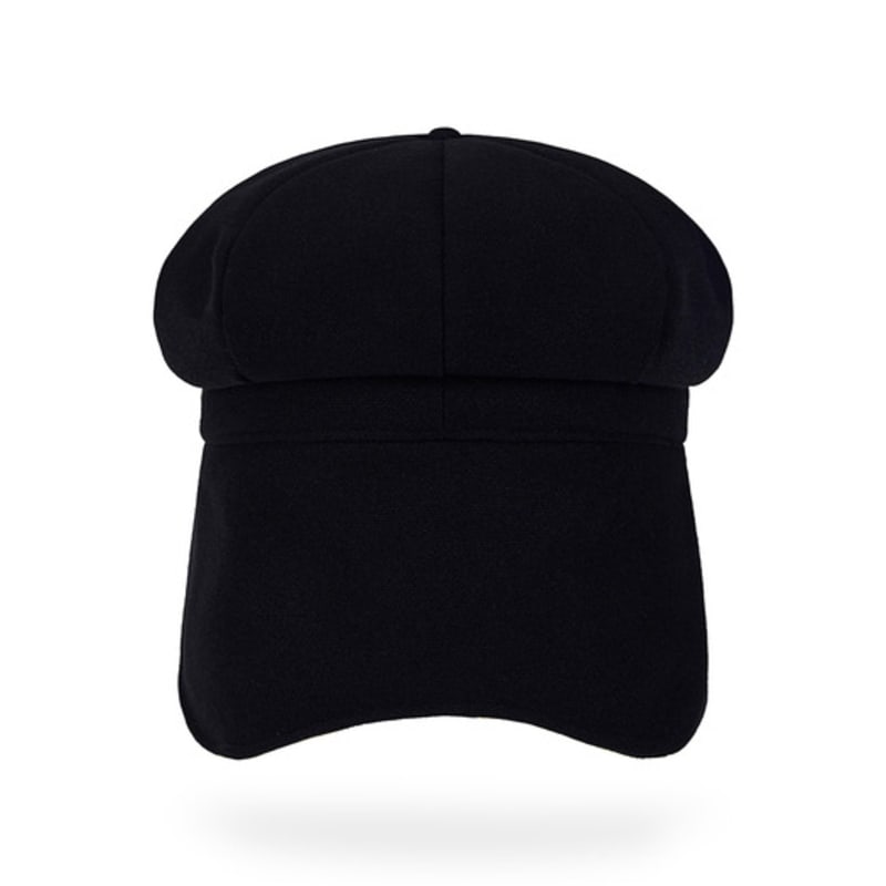 VARZAR VA Stud Fly Newsboy Cap Black