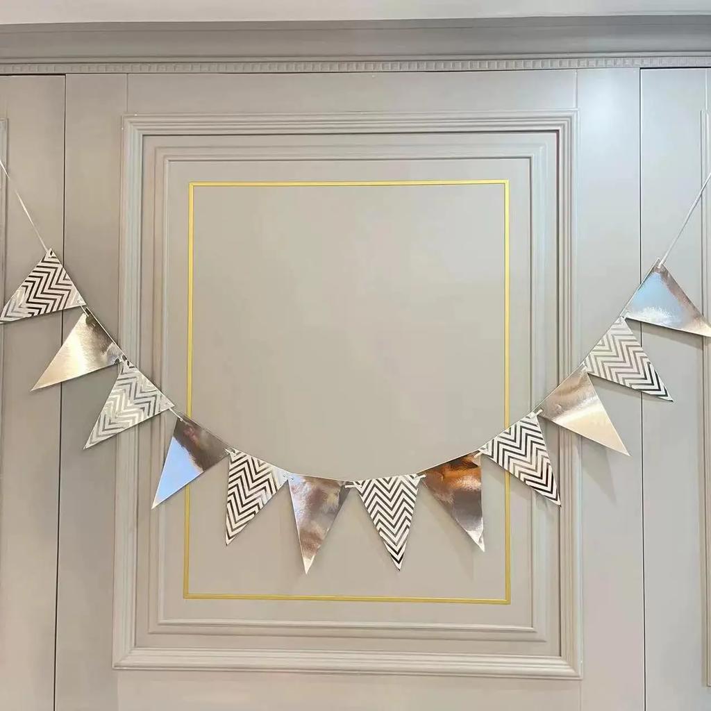 12PCS, Triangular Flags, Hanging Triangular Flags, Used for Decorating Festivals, Weddings, and Birthday Parties