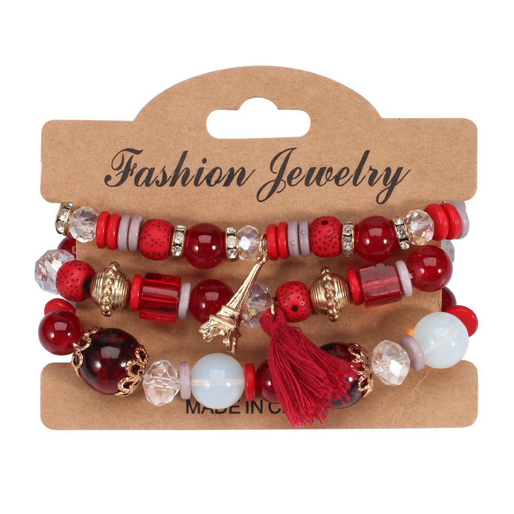 JYL TS Bracelet Bohemian Independence Day  Patriotic Beads Ignites Pride