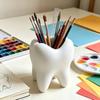 Modern Minimalist Tooth Shaped Pen Holder With 3d Printing For Office Desk Decor