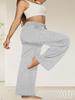 Plus Size Wide-Leg Straight-Leg Casual Pants with Pockets Women's Loose Drawstring Wide-Leg Pants