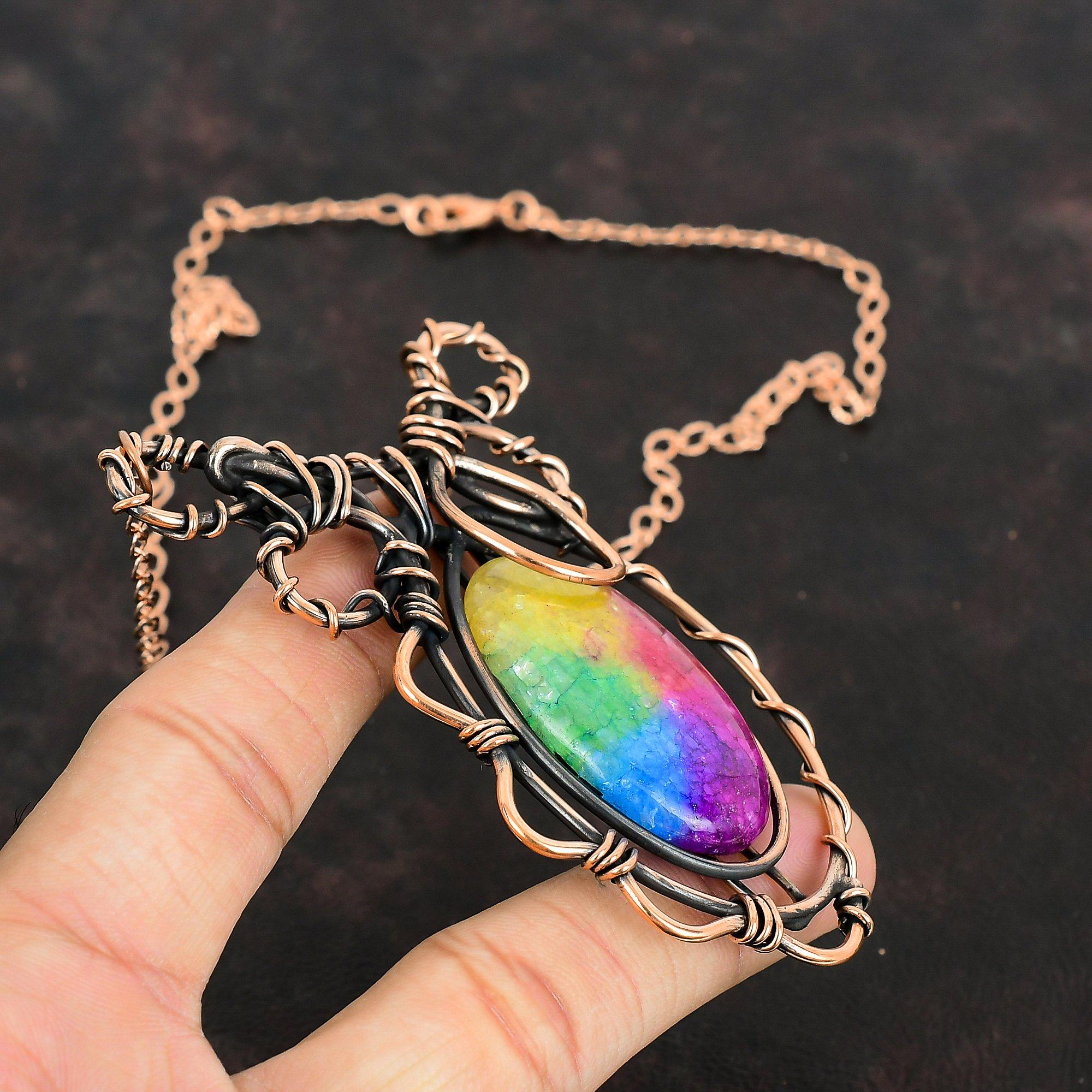 Ожерелье Друза Радужного Солнечного Кварца — фото 3