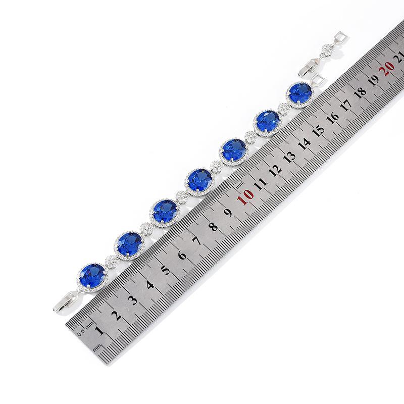 Zircon Bracelet, High-End Bracelet, Light Luxury Design, Jewelry, Colorful Treasure, Purple Accessories.