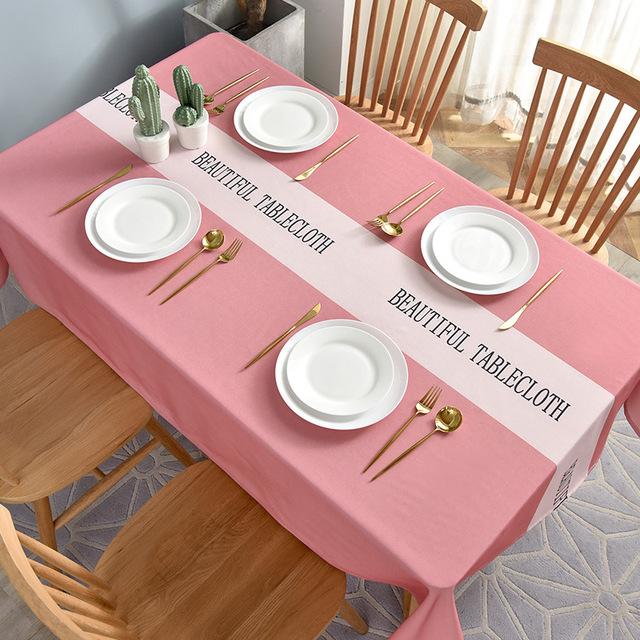 Elegant Modern Multi -Color Printed Rectangular Tablecloth For Table And Home Decoration Waterproof Coffee Tablecloth