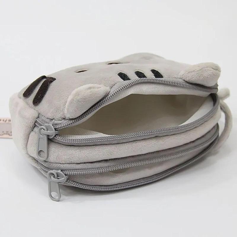 Napping Cat Cute Cat Double Layered Practical Pen Bag Student Stationery Box Storage Bag