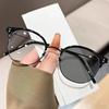 Luxury Round Myopia Glasses Men Women Clear Lens Prescription Color Changing Minus Eyeglasses Anti-blue Ray Eyewear Diopter