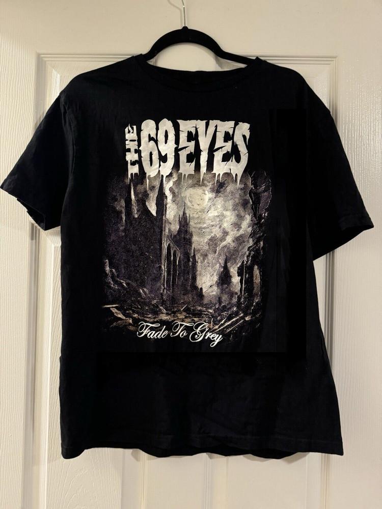 Футболка The 69 Eyes Band Fade To Grey Tour Хлопок Унисекс Взрослая Футболка Унисекс L