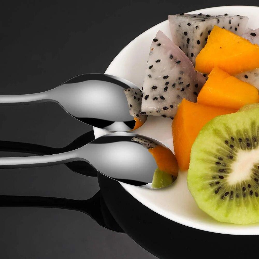 8/12-teiliger Eislöffel, Edelstahl, Eisteelöffel zum Mischen, Cocktail-Umrühren, Tee, Kaffee, Milchshake, Kaltgetränk