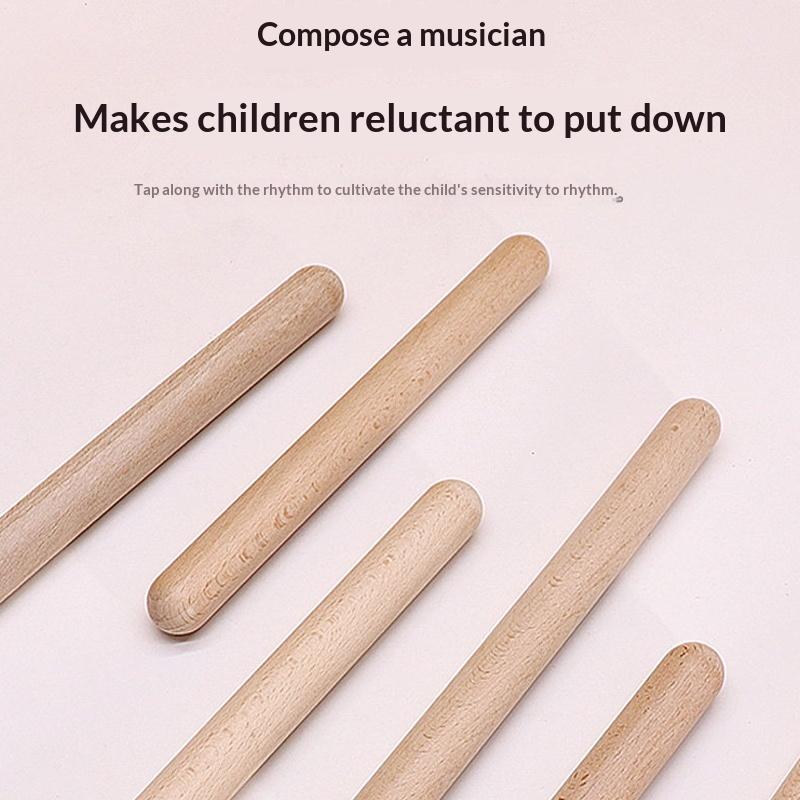 Classic Rhythm Sticks Wooden Drum Sticks Percussion Instrument Children Musical Toy Rhythm Learning